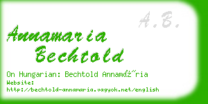 annamaria bechtold business card